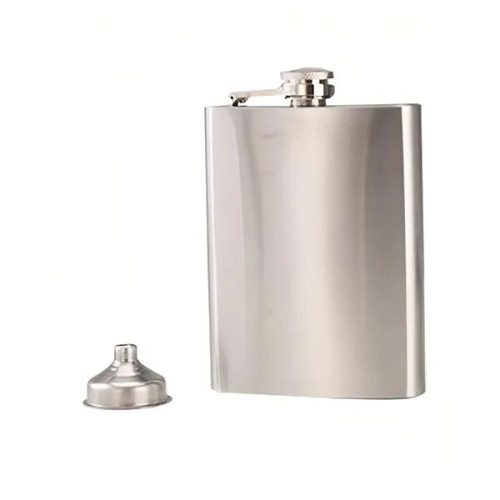 8 Oz. Stainless Steel Flask With Funnel