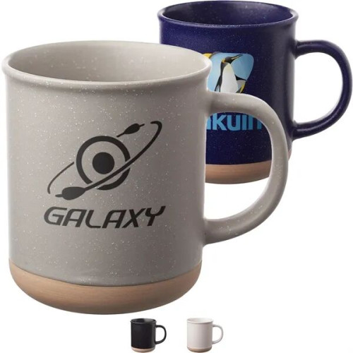 13.5 Oz. Ceramic Coffee Mugs w/ Speckled Accents