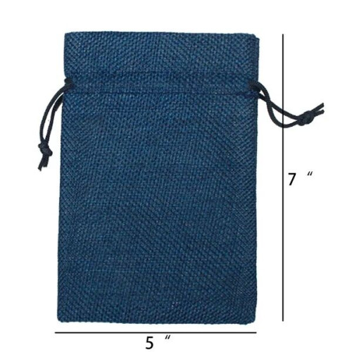 Medium Natural Burlap Pouches Jute Drawstring Bags 5" X 7"