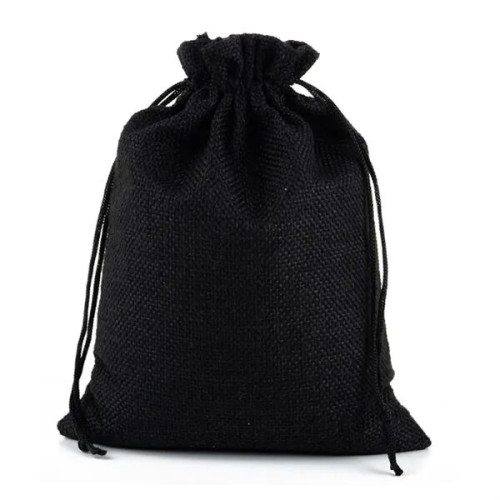 Medium Natural Burlap Pouches Jute Drawstring Bags 5" X 7"