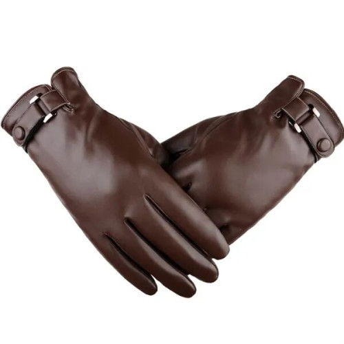 Touchscreen-Compatible Pu Leather Gloves