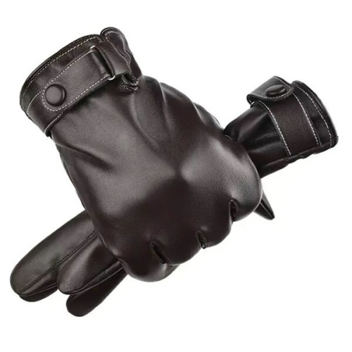 Touchscreen-Compatible Pu Leather Gloves
