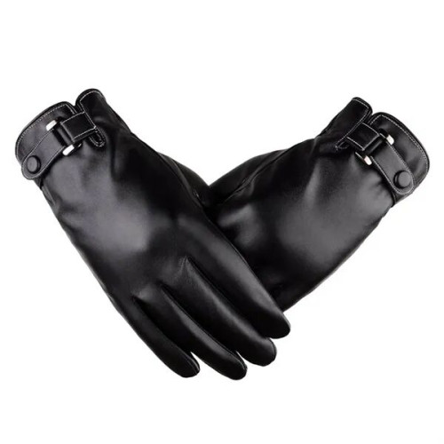Touchscreen-Compatible Pu Leather Gloves