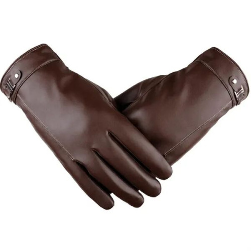 Touchscreen-Compatible Pu Leather Gloves