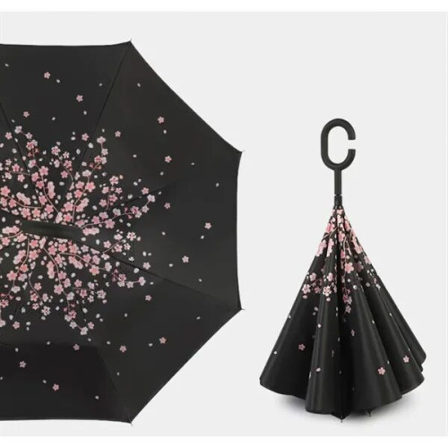Double Layer Inverted Umbrella With C-Shaped Handle