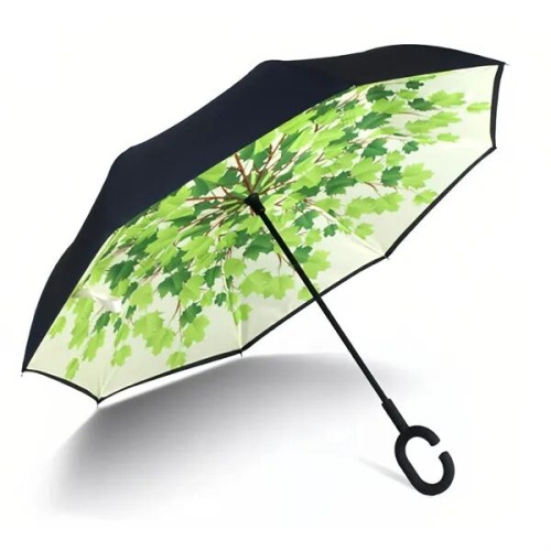 Double Layer Inverted Umbrella With C-Shaped Handle
