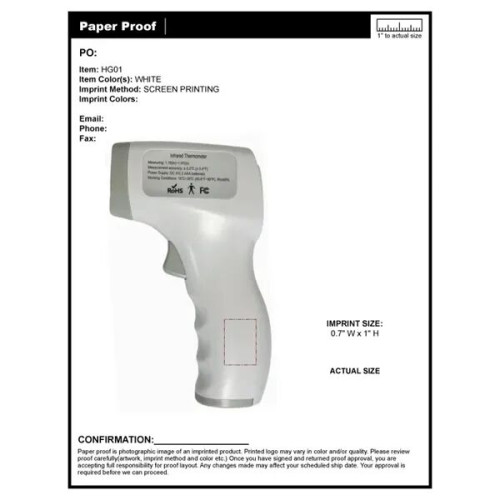 No-Touch Infrared Thermometer with Smart LED Backlight