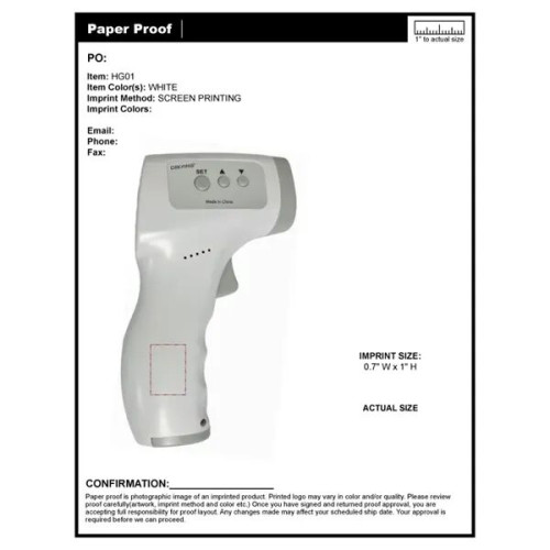 No-Touch Infrared Thermometer with Smart LED Backlight