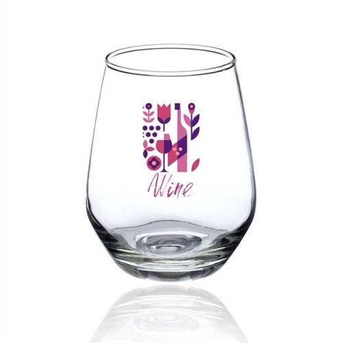 12 oz. Silicia Stemless Wine Glasses