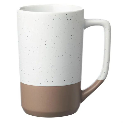 17 oz. Two-Tone Ceramic Mugs with Speckled Glaze