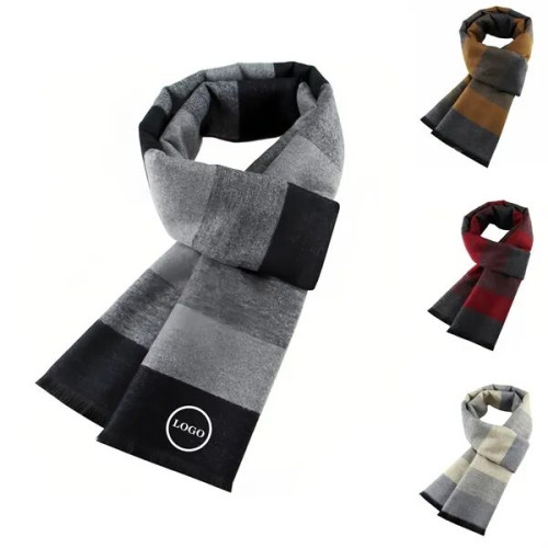 Men's Checkered Autumn and Winter Scarf