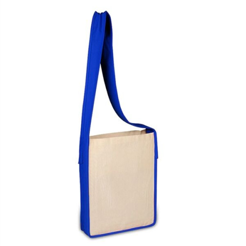 100% Cotton Canvas Sling Bag With Color Handles