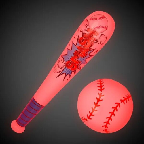 Light Up Bat and Baseball Inflatable Set(imprintable)