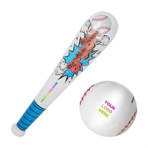 Light Up Bat and Baseball Inflatable Set(imprintable)