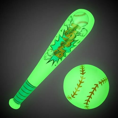 Light Up Bat and Baseball Inflatable Set(imprintable)