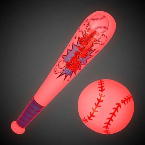 Light Up Bat and Baseball Inflatable Set(imprintable)
