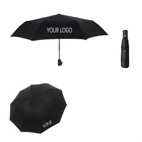 10 Bone Auto Open Folding Umbrella