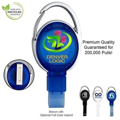 Oberlin Carabiner Style Retractable Badge Reel