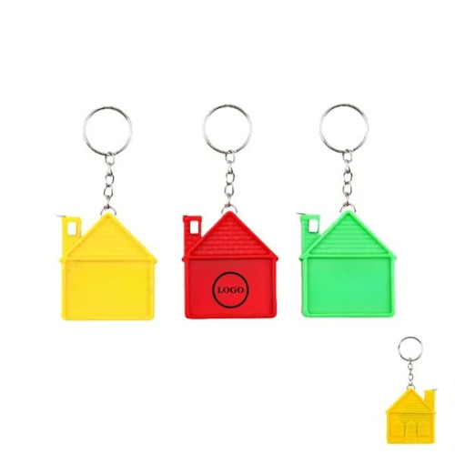 House-Shaped Tape Measure Keychain