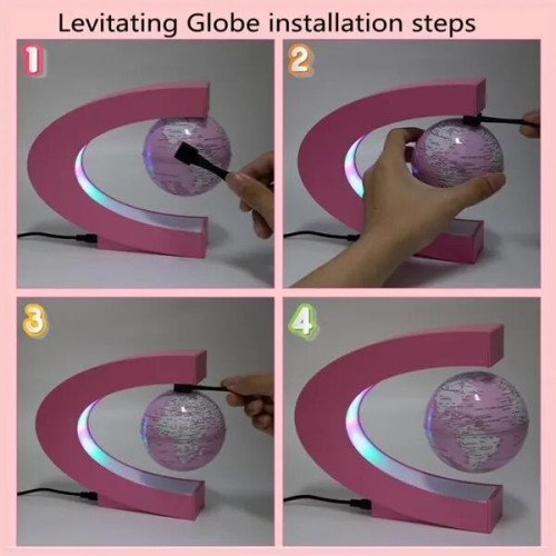 Illuminated Magnetic Levitating Globe