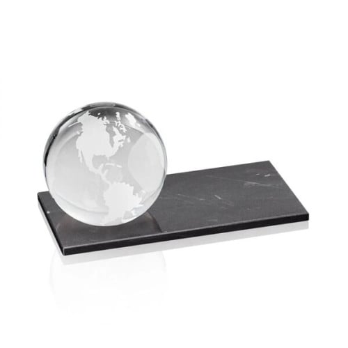 Globe Award on Rectangle Marble Base