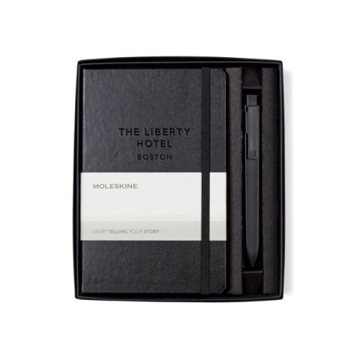 Moleskine® Medium Notebook and GO Pen Gift Set