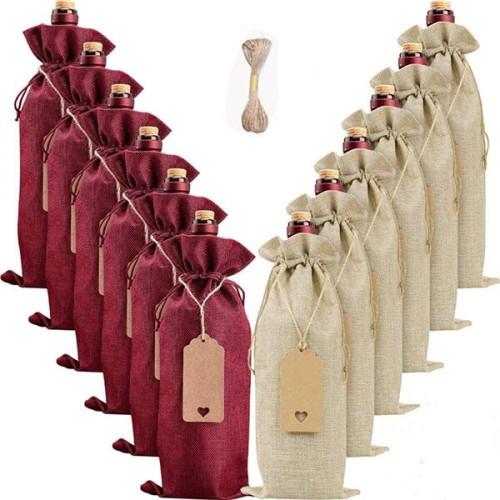 Wine Bottle Gift Drawstring Bag