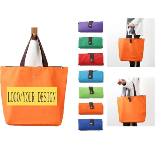 Waterproof Oxford Cloth Blank Folding Shopping Bag