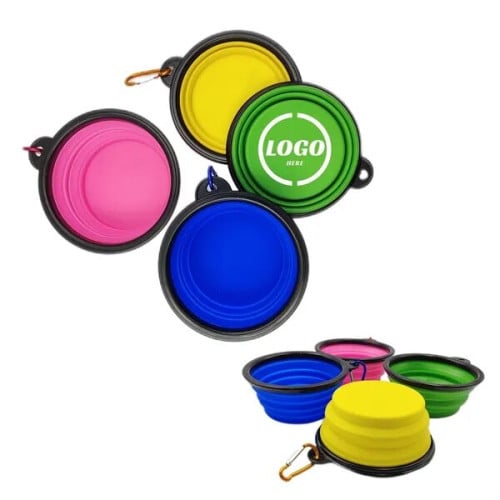 Silicone Foldable Pet Dog Cat Food Water Feeding Bowl