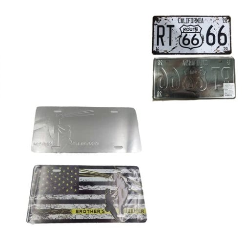 Embossed Aluminum License Plates MOQ 100PCS