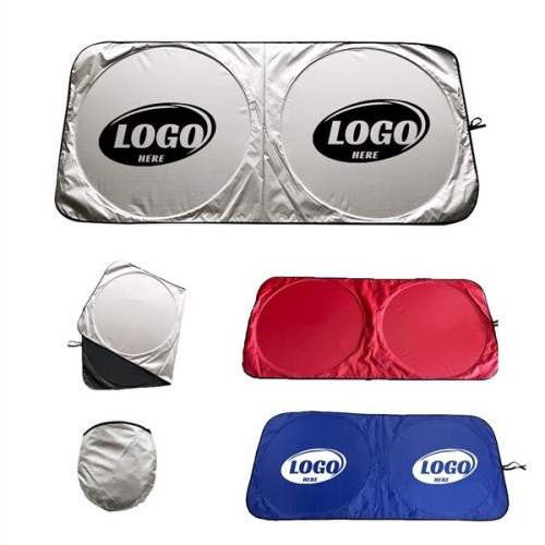 Full Color Car Windshield Sun Shade with Pouch MOQ 100PCS