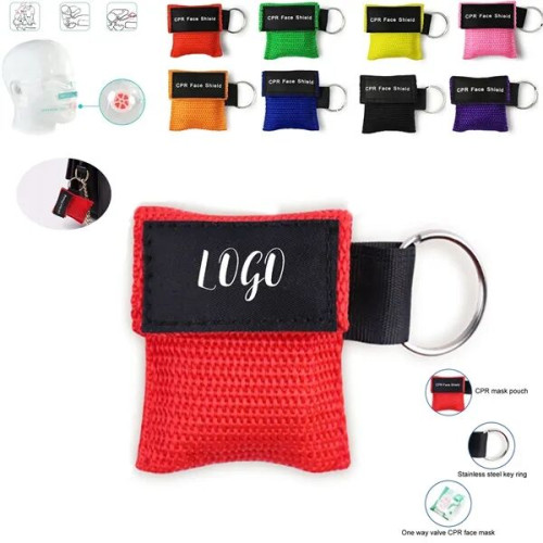 Cpr First Aid Face Mask Shield W/ Key Chain