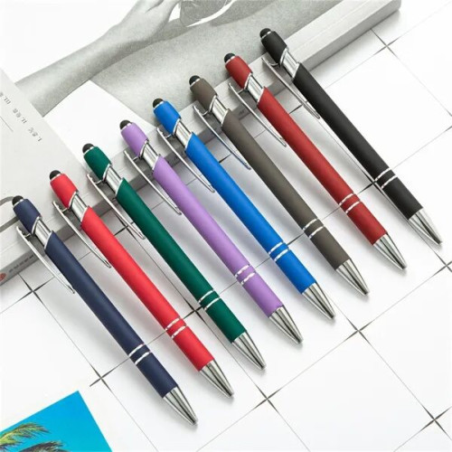 Ellipse Softy w/Stylus Metal Pen - Laser Engraved