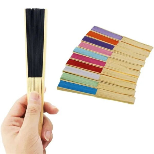 Handheld Folding Paper Bamboo Fan