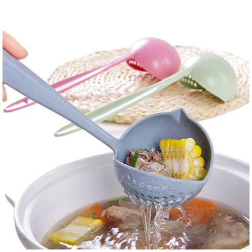 2 in 1 Household Kitchen Spoon Wheat Straw 