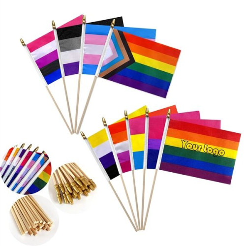 Rainbow Gay Pride Stick Flag MOQ 100
