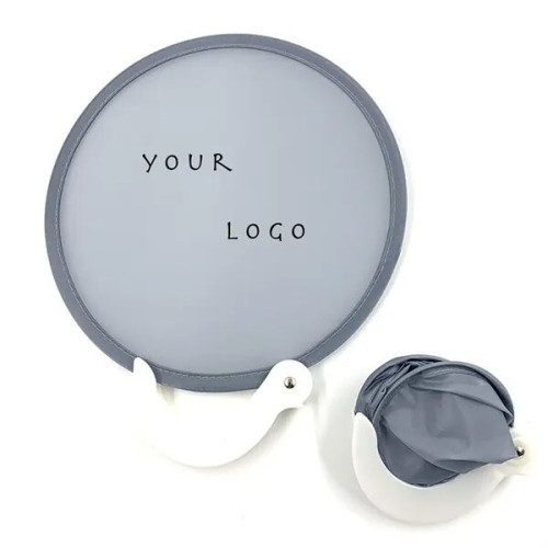 Round Foldable Fan With Storage Pouch 