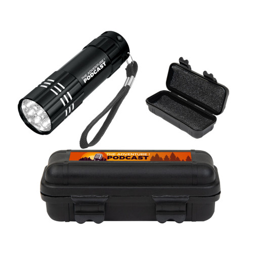 Aluminum LED Flashlight And Small Hard Case Set
