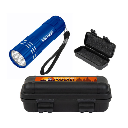 Aluminum LED Flashlight And Small Hard Case Set