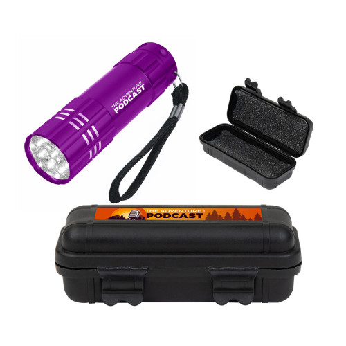 Aluminum LED Flashlight And Small Hard Case Set