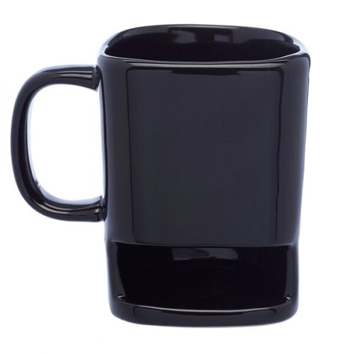 Glossy Ceramic Coffee Mug w/ Cookie Holder 7 oz.