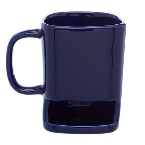Glossy Ceramic Coffee Mug w/ Cookie Holder 7 oz.