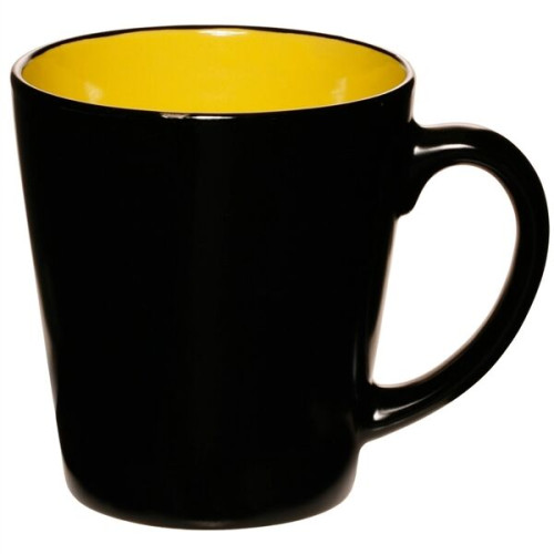 Two Tone Coffee Ceramic Mugs 12 oz.