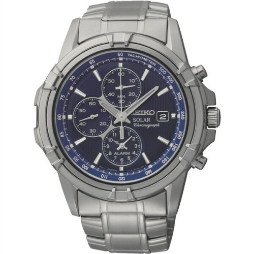 Seiko Men's Solar Alarm Chronograph Watch