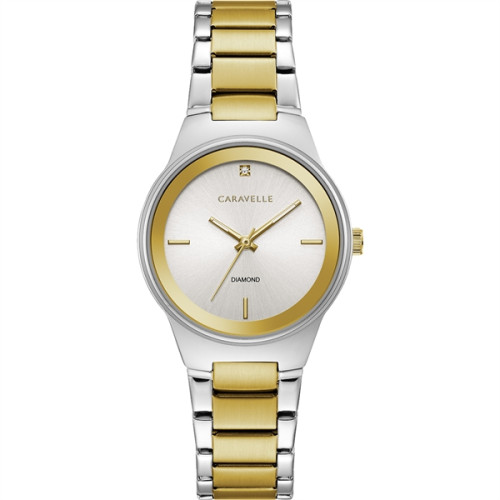 Caravelle Women's Two -Tone Bracelet Diamond Watch