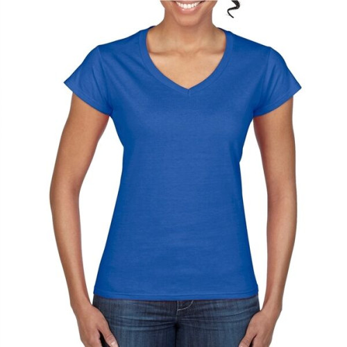 Gildan 100% Cotton Preshrunk Softstyle Ladies V-Neck T-Shirt