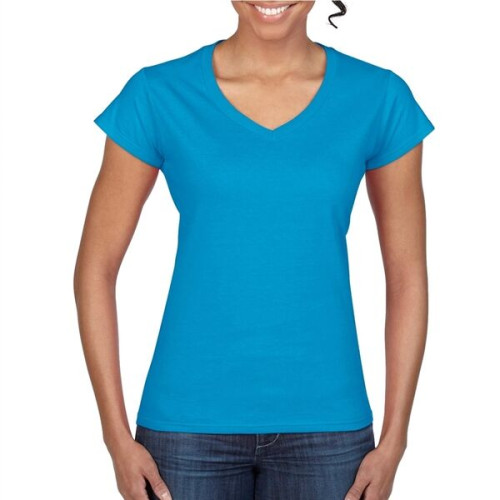 Gildan 100% Cotton Preshrunk Softstyle Ladies V-Neck T-Shirt