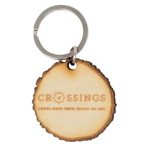 Custom Wood Log Cut Keychains