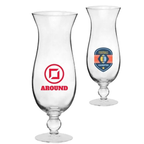 16 oz. USA Made Libbey Custom Printed Hurricane Glasses