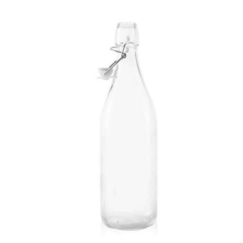 34 oz. Wire Lid Square Carafe Glass Water Bottles